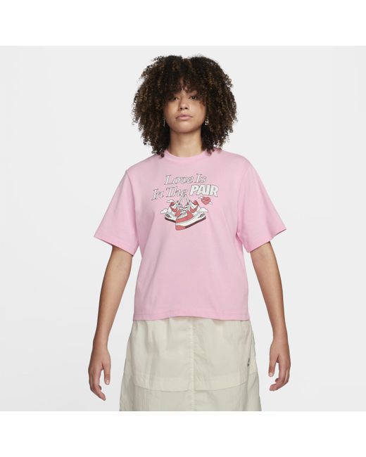 Nike Pink Sportswear Boxy T-shirt Cotton