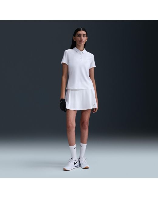Nike White Victory Dri-Fit Short-Sleeve Golf Polo