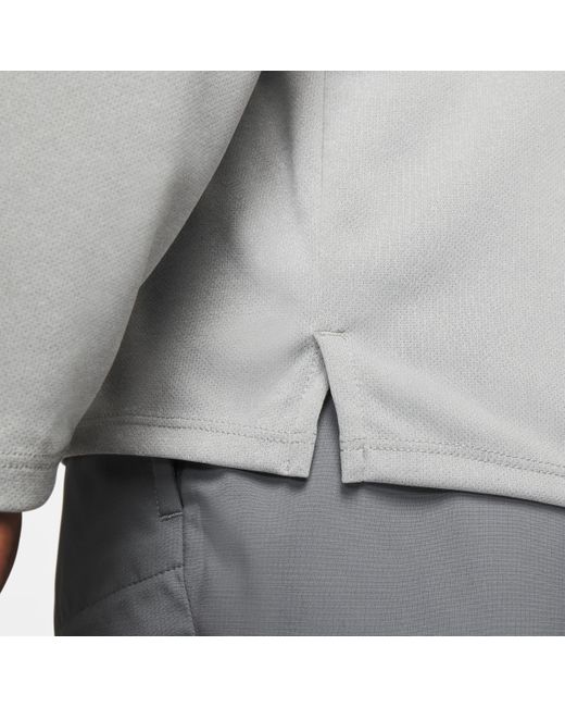 Nike Gray Miler Dri-Fit Uv Long-Sleeve Running Top for men