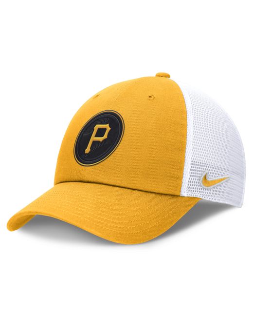 Nike Yellow Pittsburgh Pirates City Connect Club Mlb Trucker Adjustable Hat for men