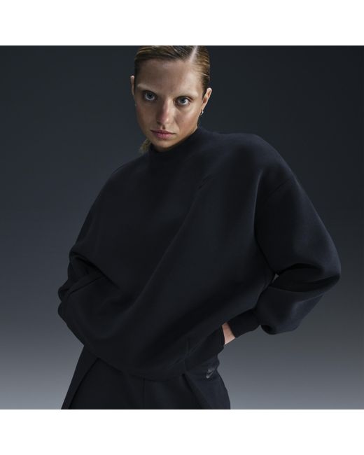 Nike Blue Sportswear Tech Fleece Oversized Crew-Neck Sweatshirt