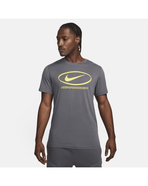 Nike Gray Sportswear Graphic T-shirt Cotton for men