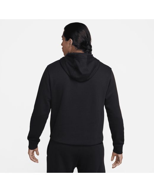 Nike Black Club Fleece Pullover Hoodie Cotton for men