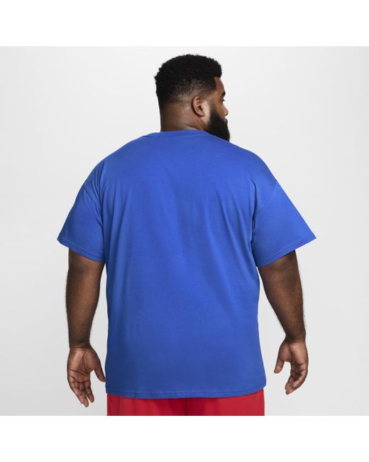 Nike Blue Max90 Basketball T-shirt Cotton for men