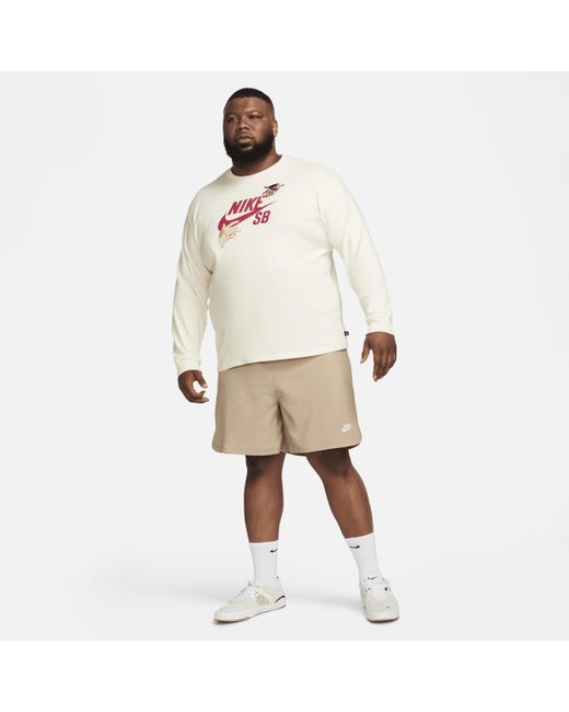 Nike White Sb Long-sleeve Skate T-shirt for men