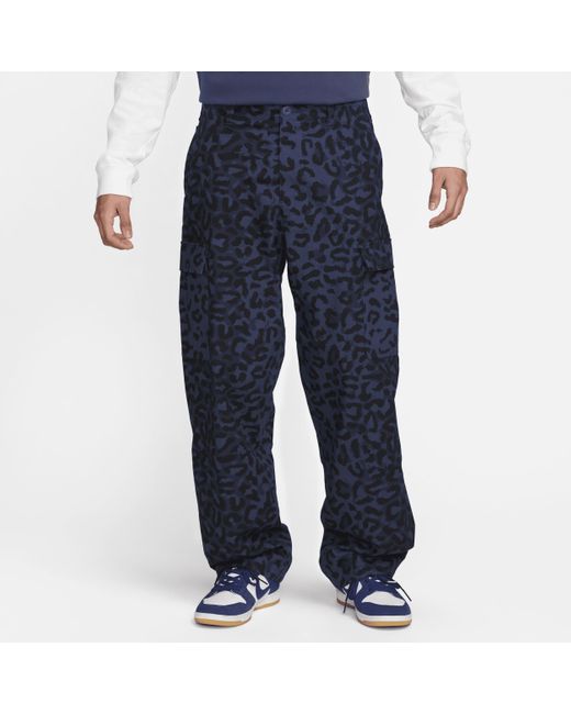 Nike Blue Sb Kearny All-over Print Cargo Trousers for men