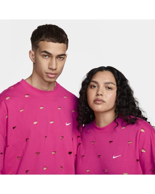 Nike Pink X Jacquemus Swoosh T-shirt Cotton