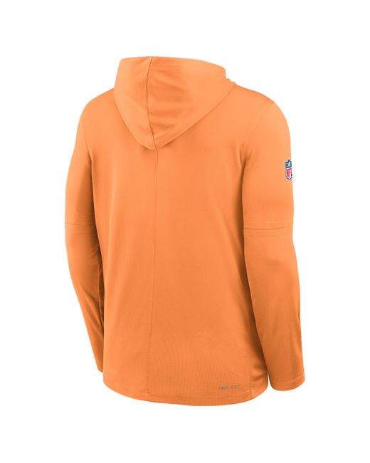 Nike Orange Tampa Bay Buccaneers Pass Accuracy Dri-Fit Nfl Long-Sleeve Hooded Top for men