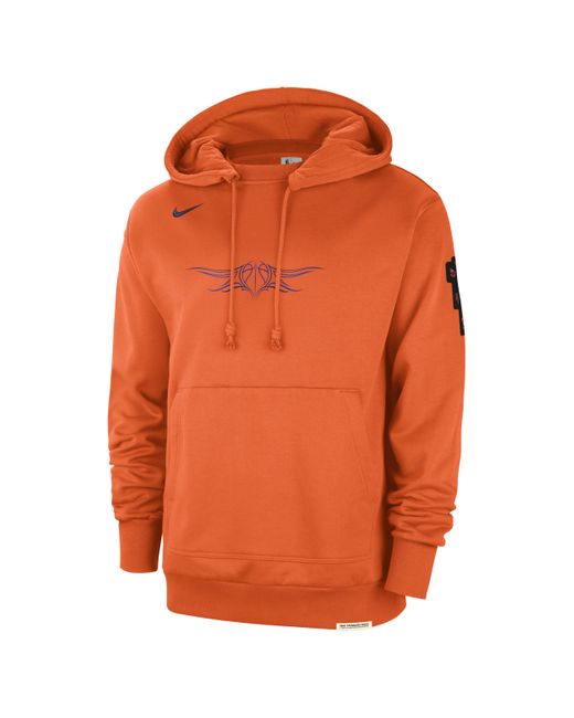 Nike Orange Phoenix Suns Standard Issue 2023/24 City Edition Nba Courtside Hoodie Cotton for men