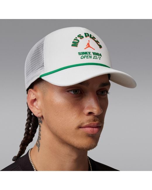 Nike White Rise Structured Trucker Cap