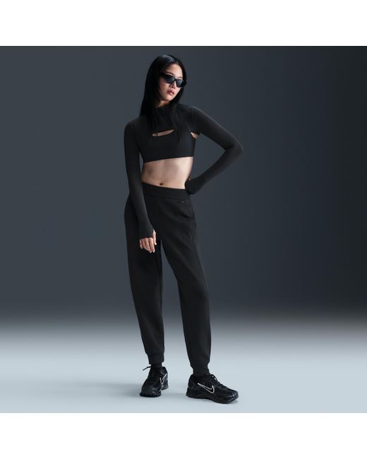 Nike 24.7 Impossiblysoft Dri-Fit Joggingbroek Met Halfhoge Taille Voor in het Blue