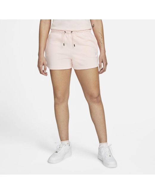 Nike Cotton Sportswear Essential French Terry Shorts in White | Lyst