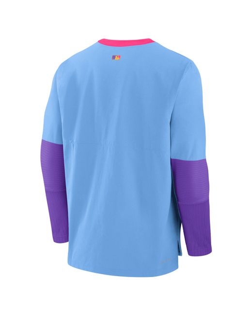 Nike Blue Colorado Rockies Authentic Collection City Connect Player Dri-Fit Mlb Pullover Jacket for men