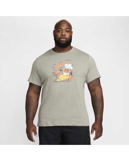 Nike Gray Sportswear T-shirt Cotton for men