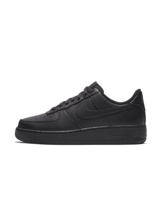 Nike Black Air Force 1 '07 Shoes Leather