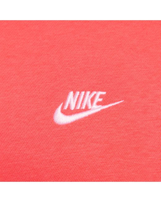Nike Red Club Pullover Fleece Hoodie for men