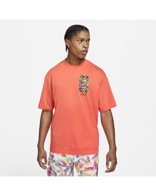 T-shirt a manica corta Jordan Dri-FIT Zion da Uomo di Nike in Arancione |  Lyst