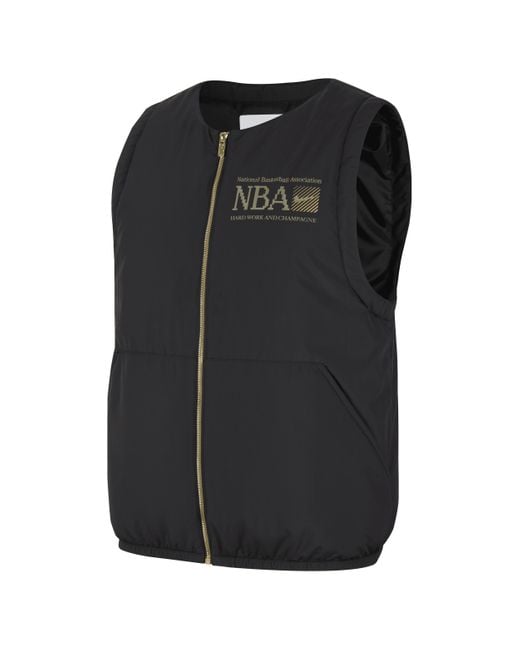 Nike Black Team 31 Club Therma-fit Nba Woven Gilet 50% Recycled Polyester for men