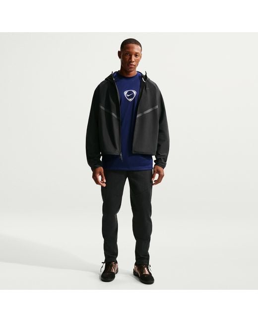 Nike Black Tech Shori Knit Full-Zip Windrunner Jacket for men