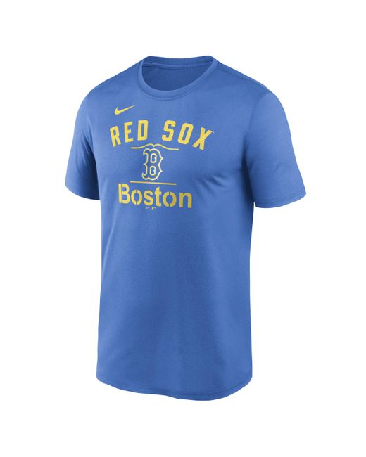Nike Blue Boston Red Sox City Connect Legend Dri-fit Mlb T-shirt for men