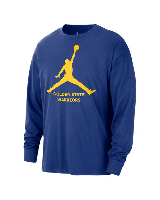Nike Blue Golden State Warriors Essential Jordan Nba Long-Sleeve T-Shirt for men
