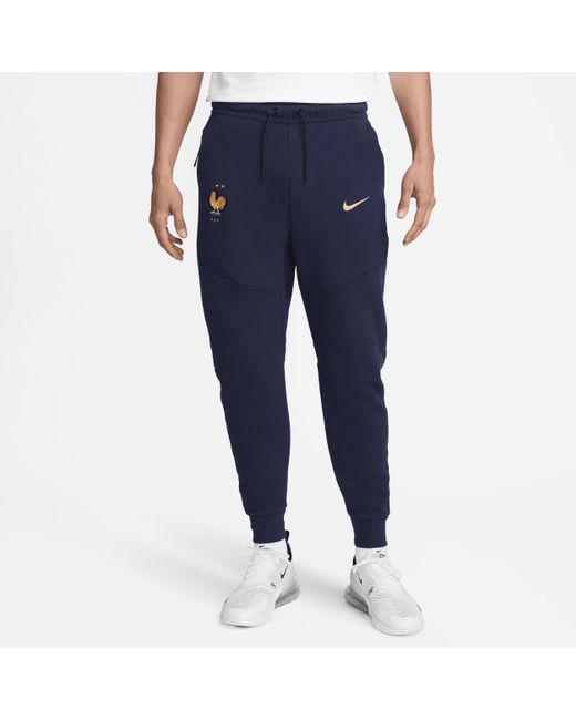 Pantaloni jogger da calcio fff tech fleece di Nike in Blue da Uomo