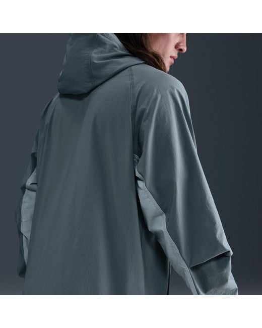 Nike Blue Fc Barcelona Tech Windrunner Soccer Full-Zip Woven Jacket for men