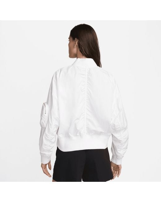 Nike Sportswear Essential Oversized Bomberjack in het White