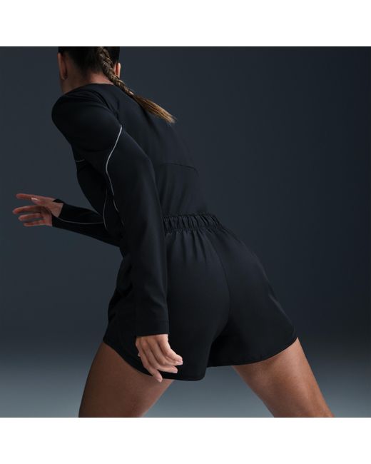 Nike Blue Tempo Dri-Fit Mid-Rise Brief-Lined Running Shorts