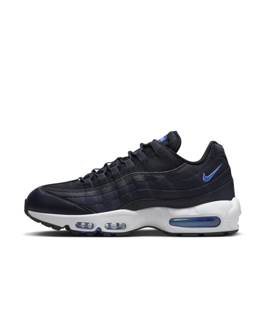 Nike Blue Air Max 95 Shoes Leather for men