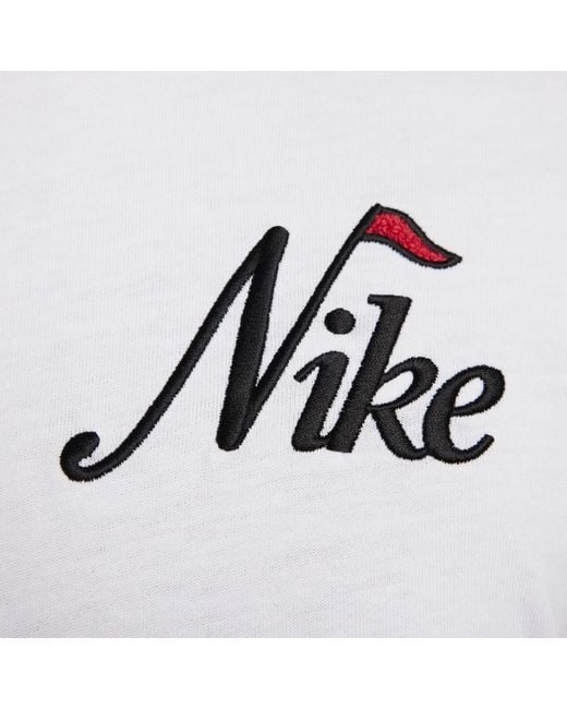 T-shirt da golf di Nike in White da Uomo