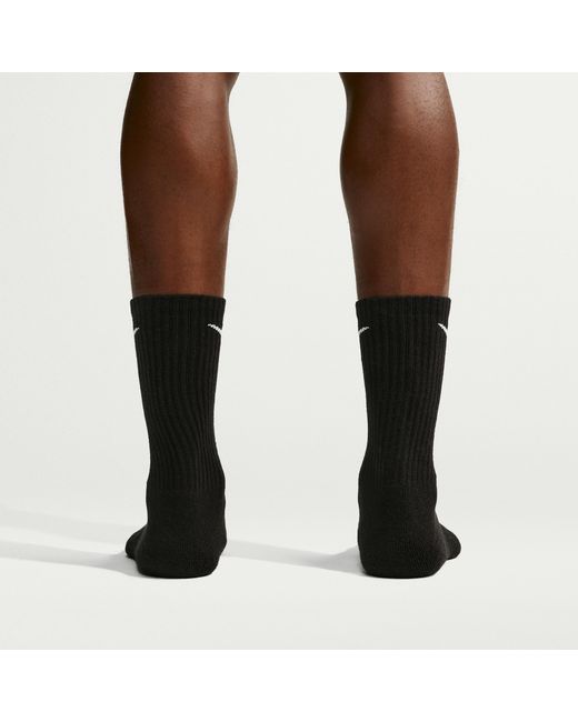 Nike Black Everyday Cushioned Training Crew Socks for men