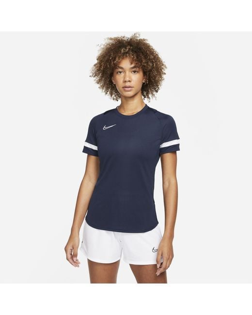 Nike Dri-fit Academy Soccer Top in Blue (White) | Lyst UK