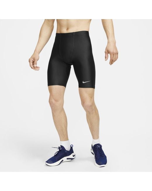 Nike Black Dri-fit Fast 1/2-length Running Tights for men