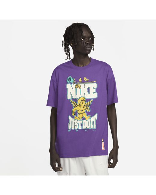 Nike Purple Sportswear Max90 T-shirt for men