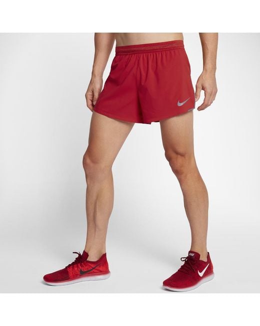 Nike Red Aeroswift Men's 4" Running Shorts for men