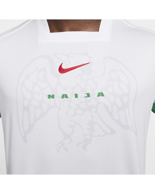 Maglia da calcio replica dri-fit nigeria 2024 stadium da uomo di Nike in White da Uomo