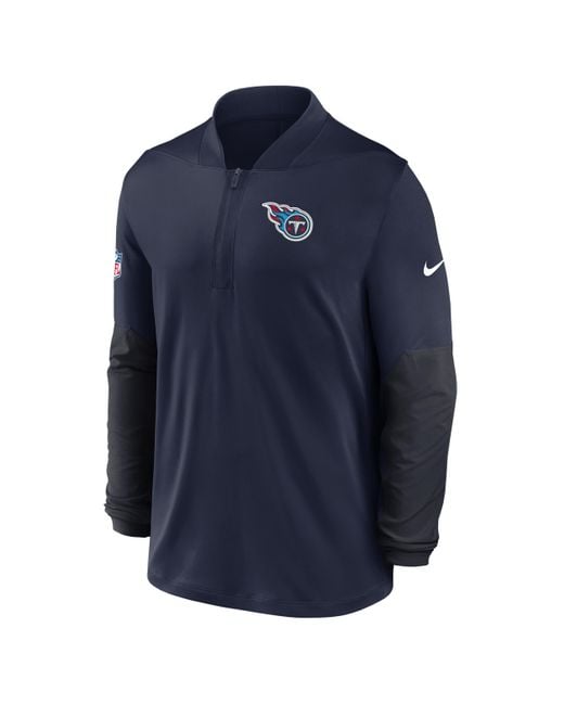 Nike Blue Tennessee Titans Feel The Pressure Dri-Fit Nfl 1/2-Zip Top for men