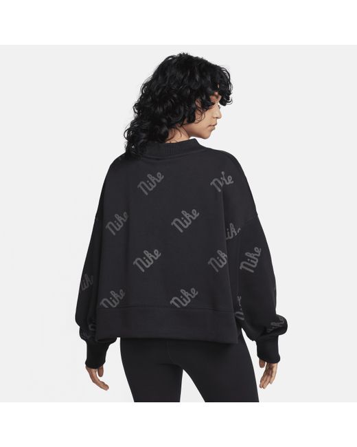 Nike Black Sportswear Phoenix Fleece Over-oversized Cardigan