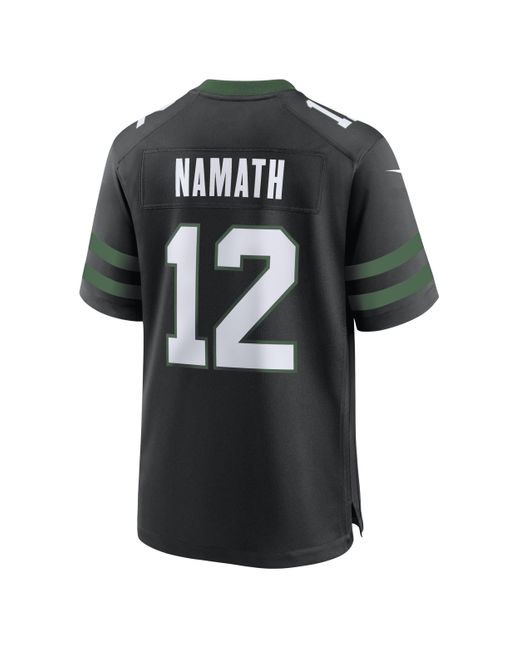 Nike Black Joe Namath New York Jets Nfl Game Football Jersey for men