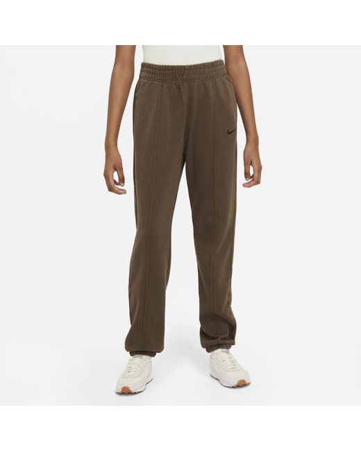 Nike Sportswear Essential Collection Washed Fleece Pants in Brown (Black) |  Lyst Australia