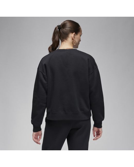 Nike Black Jordan Brooklyn Fleece Crew-neck Sweatshirt Polyester