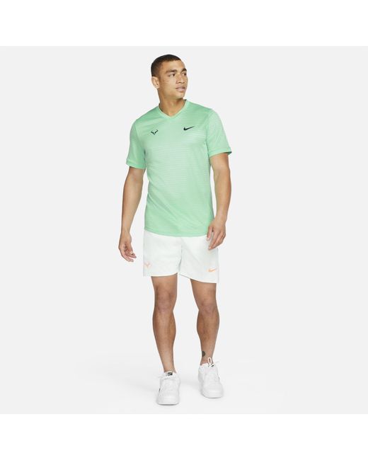 Nike Rafa Challenger Short-sleeve Tennis Top in Green for Men - Lyst