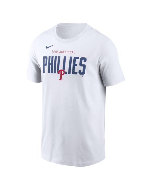 Nike White Philadelphia Phillies Home Team Bracket Mlb T-shirt for men