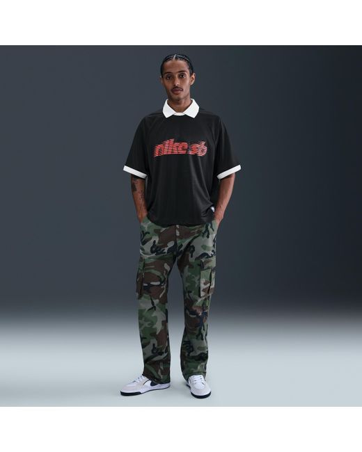 Nike Black Sb Dri-Fit Jacquard Skate Jersey for men