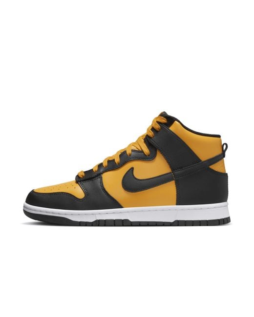 Nike Dunk High Retro Shoes In Yellow, in Black for Men Lyst