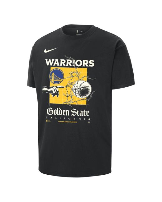 Nike Golden State Warriors Courtside Max90 Nba-shirt in het Black voor heren