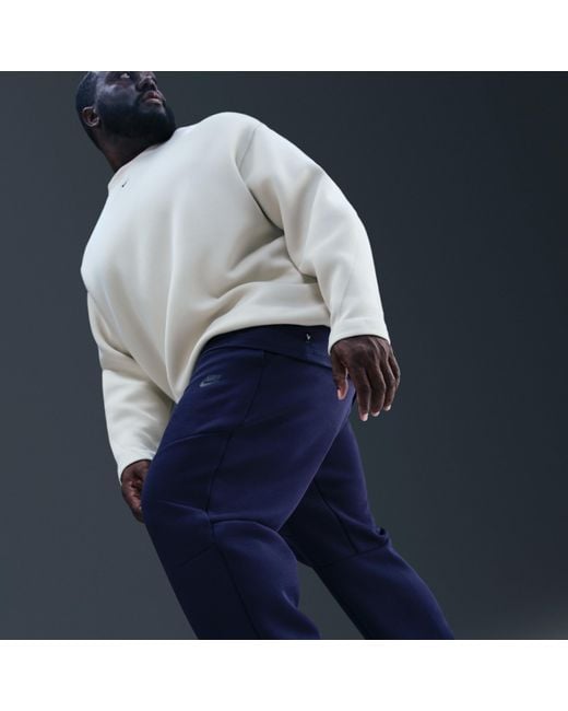 Nike Blue Tech Open-Hem Fleece Pants for men