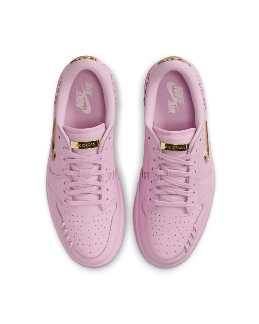 Nike Pink Air Jordan 1 Low Method Of Make Shoes Leather