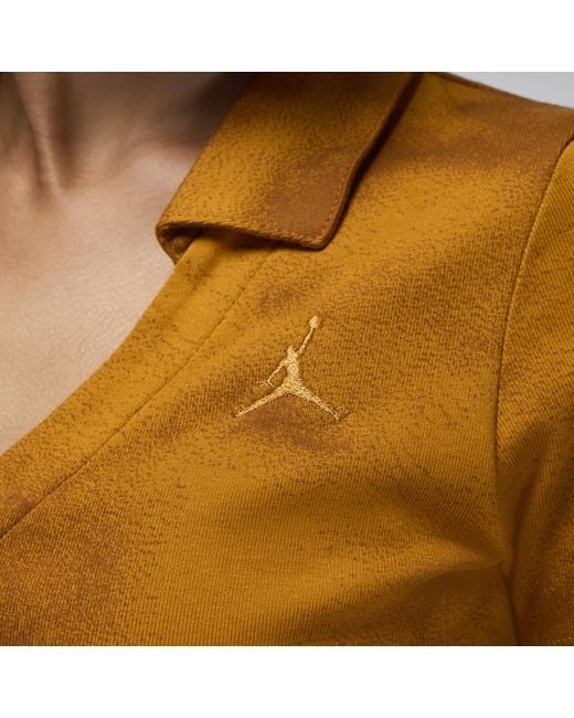 Nike Jordan Knit Top Met Korte Mouwen in het Brown